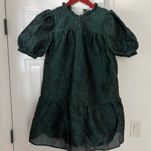 NEVER WORN Tiered Hem Dress Green